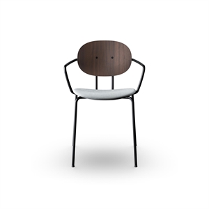 Sibast Furniture Piet Hein Spisebordsstol Sort med Armlæn Valnød og Remix 123