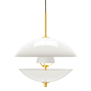 Fritz Hansen Musling Pendel Hvid/Messing Ø44